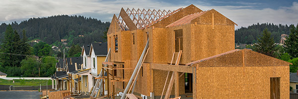House Mid-Construction A house in mid-construction.